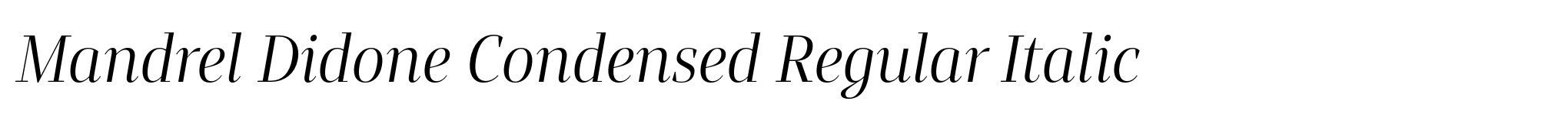 Mandrel Didone Condensed Regular Italic image